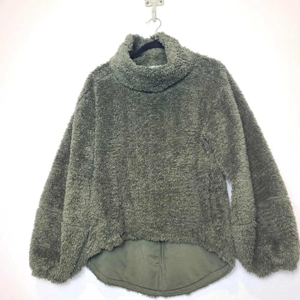 LULULEMON Warm Restore Sherpa Fleece Pullover in Army Green Size M/L - Picture 3 of 12